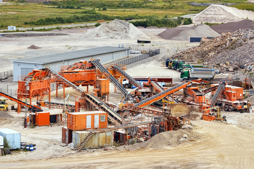 Quarry crusher plant in sand and gravel procuction